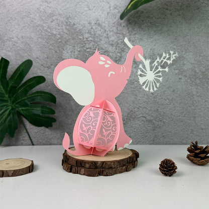 Elephant - 3D Animal Paper Cut Lantern File  - Cricut File  - VEKTOR KRAFT