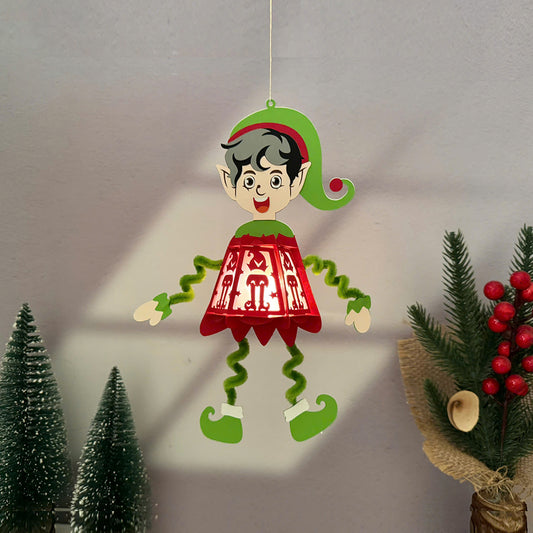 Elf Hanging - 3D Christmas Paper Cut Lantern File - Cricut File  - VEKTOR KRAFT