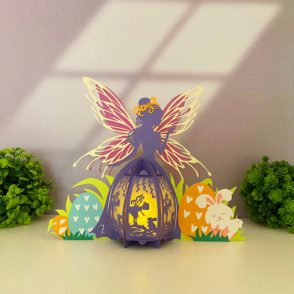 Fairy Easter 2 - 3D Easter Paper Lantern File  - Cricut File  - VEKTOR KRAFT