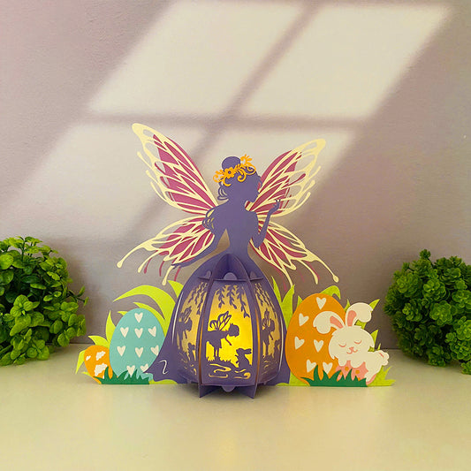 Fairy Easter 2 - 3D Easter Paper Lantern File  - Cricut File  - VEKTOR KRAFT