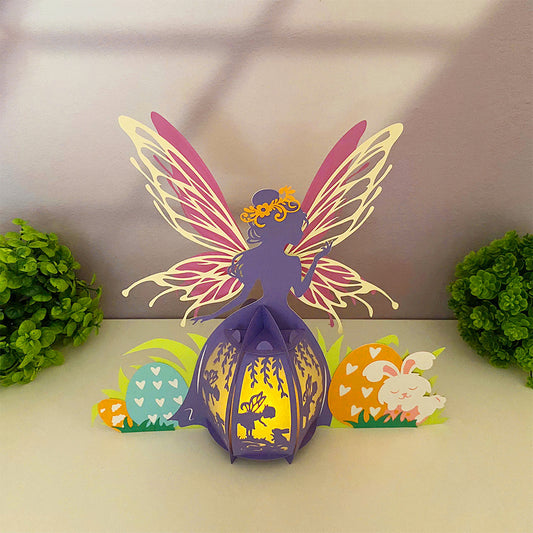 Fairy Easter 2 - 3D Easter Paper Lantern File  - Cricut File  - VEKTOR KRAFT