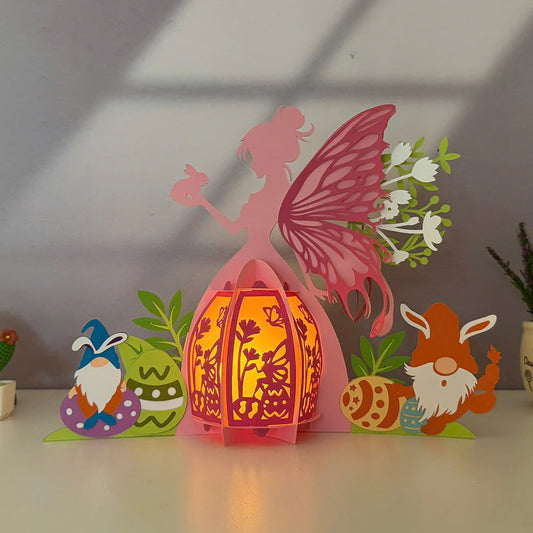 Fairy Easter - 3D Easter Paper Lantern File  - Cricut File  - VEKTOR KRAFT