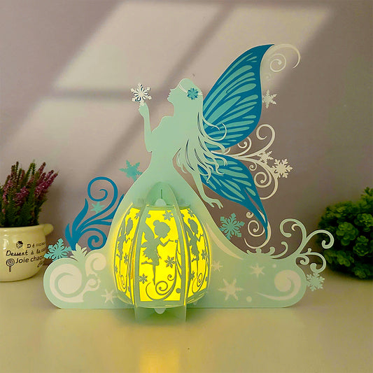 Fairy Winter - 3D Fairy Paper Cut Lantern File  - Cricut File  - VEKTOR KRAFT