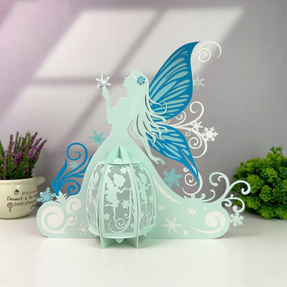 Fairy Winter - 3D Fairy Paper Cut Lantern File  - Cricut File  - VEKTOR KRAFT