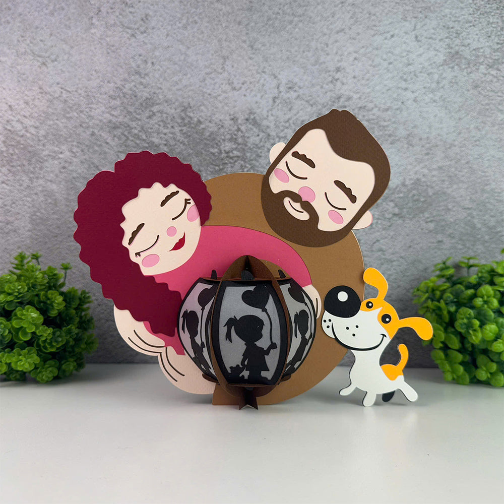 Family 1 - 3D Family Paper Lantern File  - Cricut File  - VEKTOR KRAFT