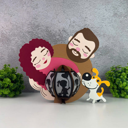 Family 1 - 3D Family Paper Lantern File  - Cricut File  - VEKTOR KRAFT