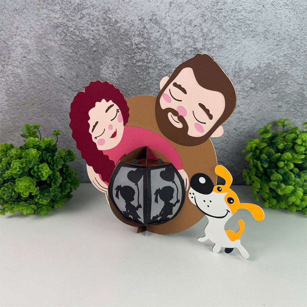 Family 1 - 3D Family Paper Lantern File  - Cricut File  - VEKTOR KRAFT