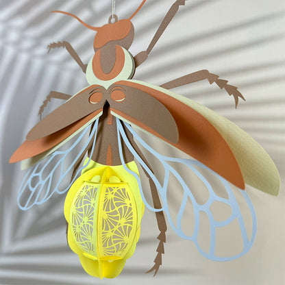 Firefly - 3D Animal Paper Lantern File  - Cricut File  - VEKTOR KRAFT