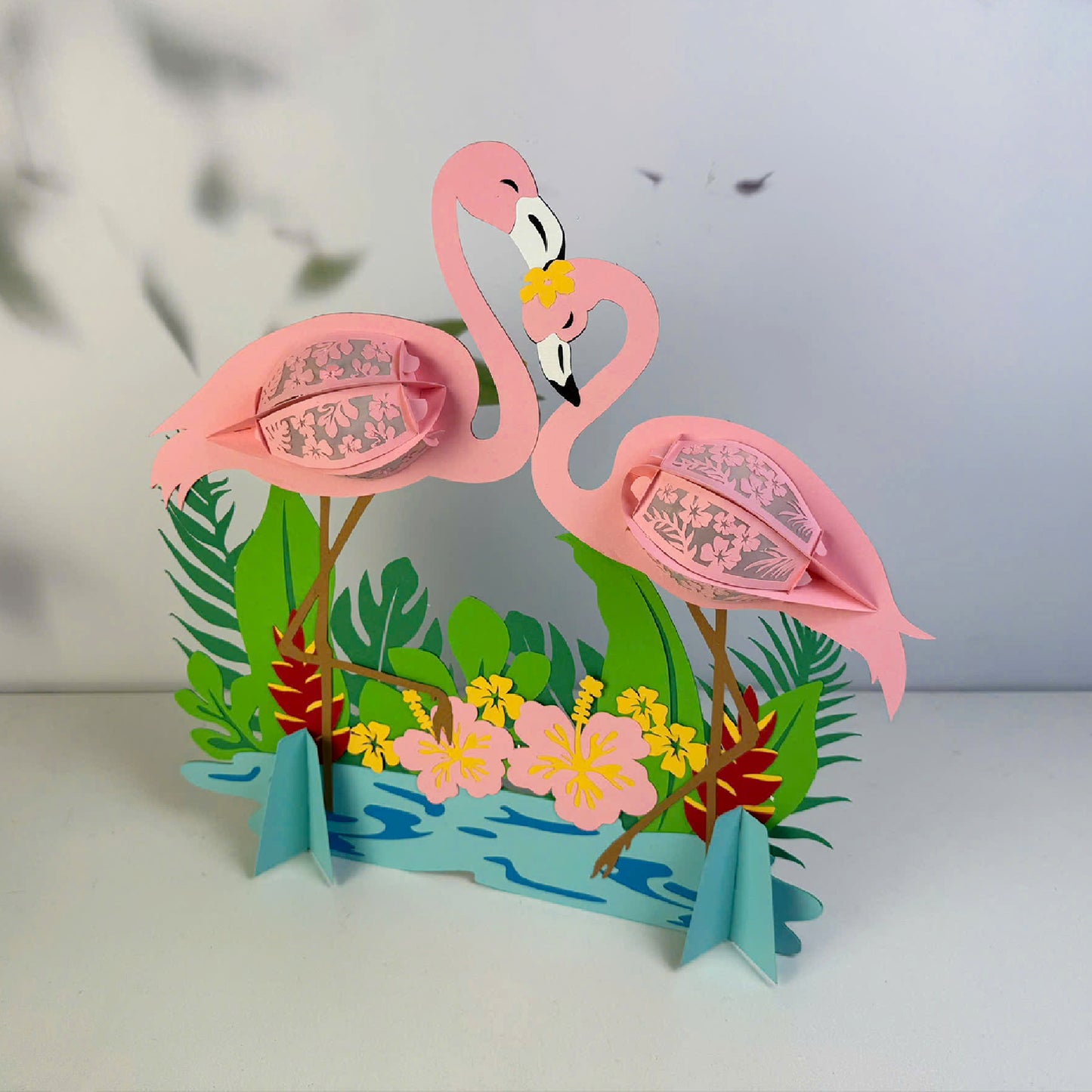 Flamingo Couple - 3D Animal Paper Lantern File  - Cricut File  - VEKTOR KRAFT