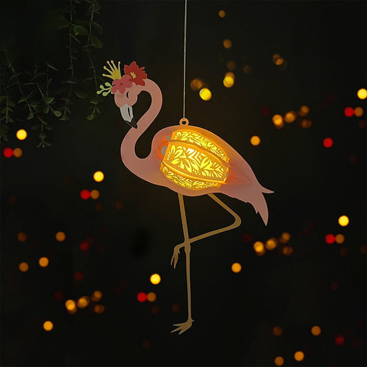 Flamingo - 3D Animal Paper Lantern File  - Cricut File  - VEKTOR KRAFT