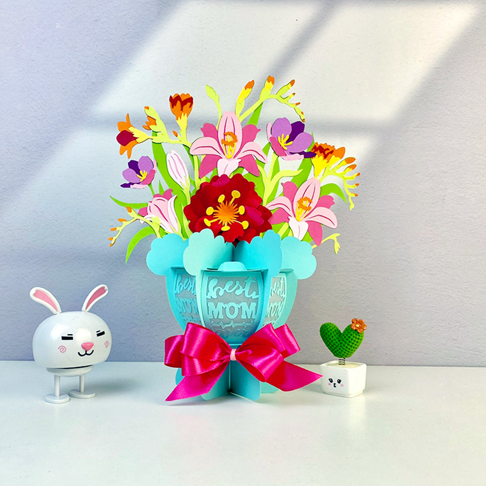 Flower Bouquet 2 - 3D Flower Paper Lantern File  - Cricut File  - VEKTOR KRAFT