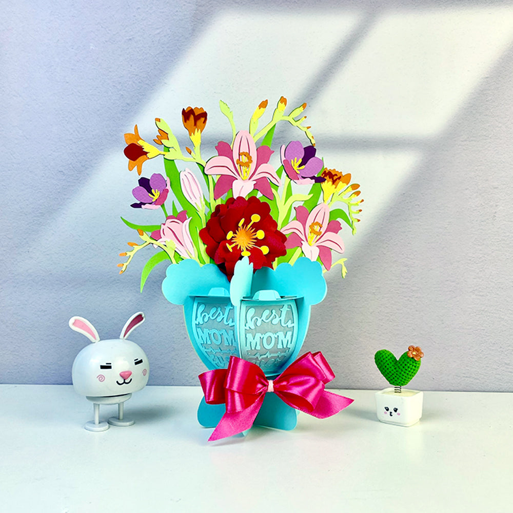 Flower Bouquet 2 - 3D Flower Paper Lantern File  - Cricut File  - VEKTOR KRAFT