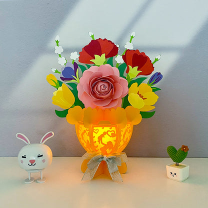 Flower Bouquet 3 - 3D Flower Paper Lantern File  - Cricut File  - VEKTOR KRAFT