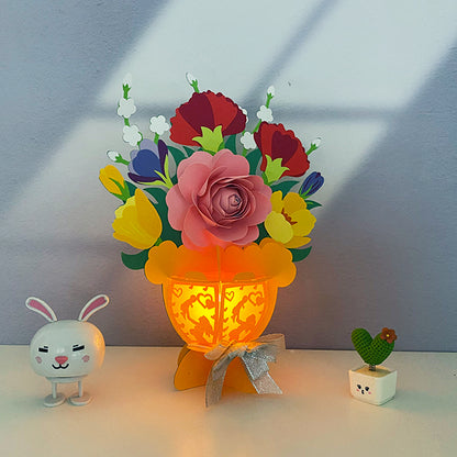Flower Bouquet 3 - 3D Flower Paper Lantern File  - Cricut File  - VEKTOR KRAFT
