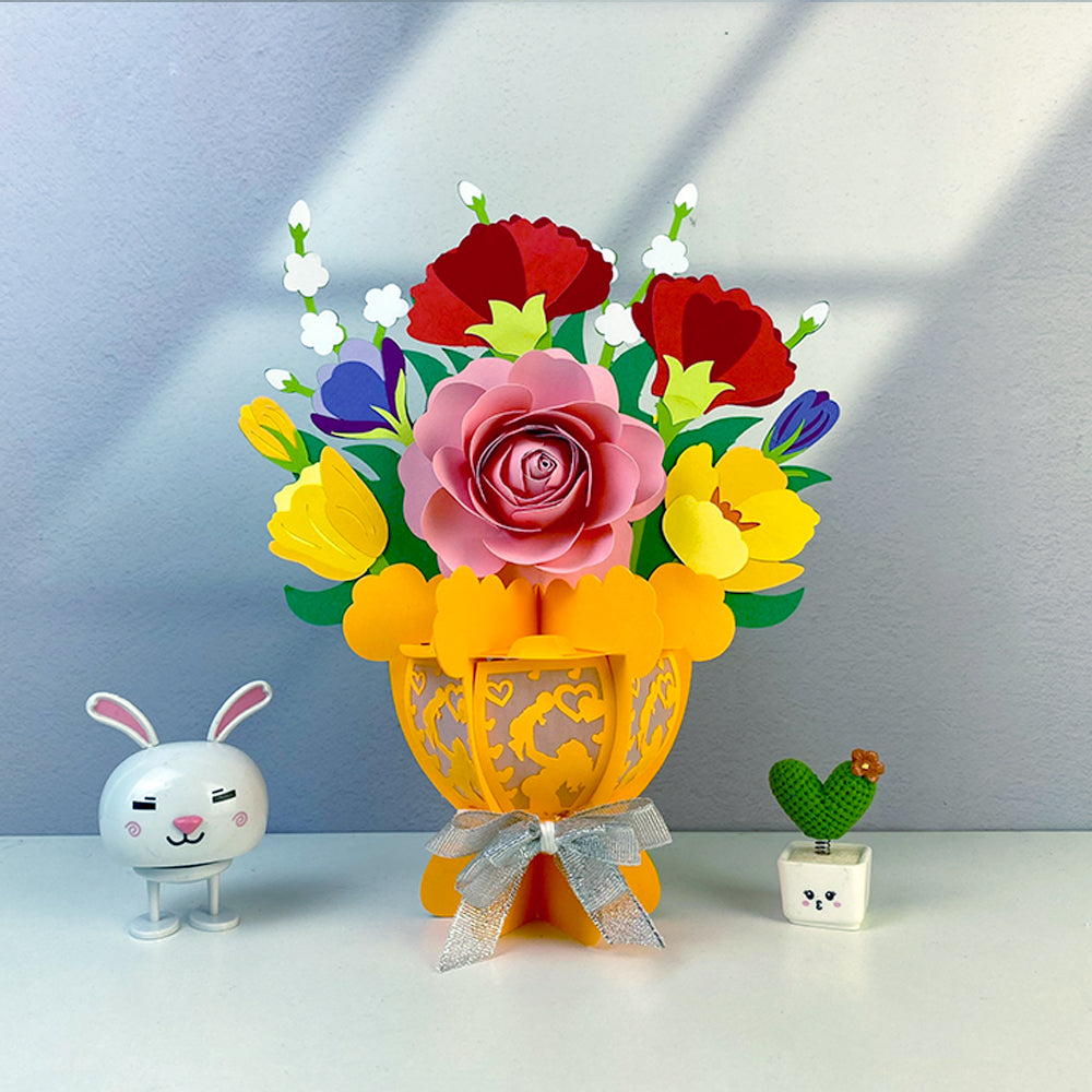 Flower Bouquet 3 - 3D Flower Paper Lantern File  - Cricut File  - VEKTOR KRAFT