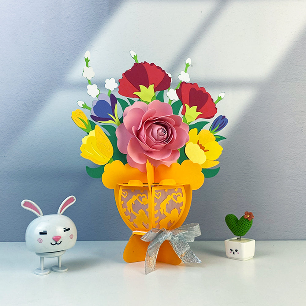 Flower Bouquet 3 - 3D Flower Paper Lantern File  - Cricut File  - VEKTOR KRAFT
