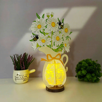 Daisy - 3D Flower Vase Paper Lantern File  - Cricut File  - VEKTOR KRAFT