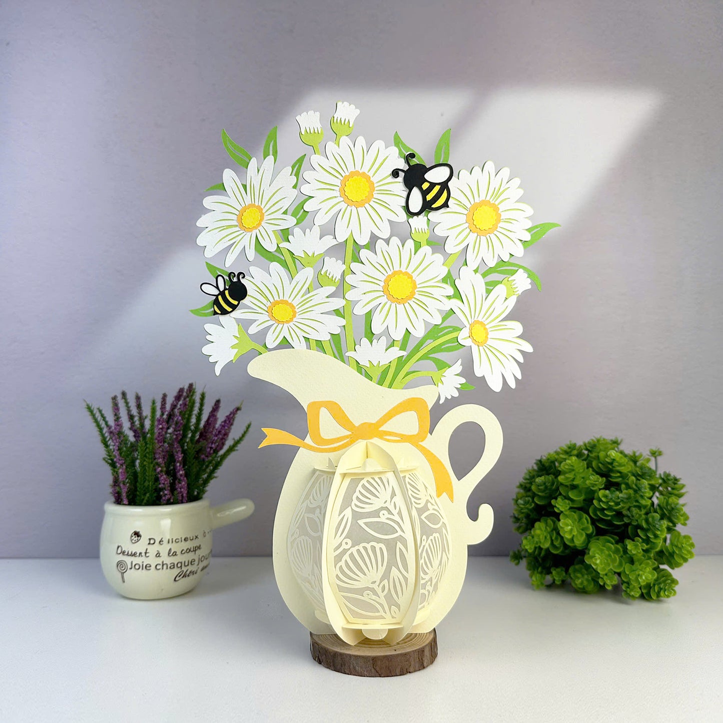 Daisy - 3D Flower Vase Paper Lantern File  - Cricut File  - VEKTOR KRAFT
