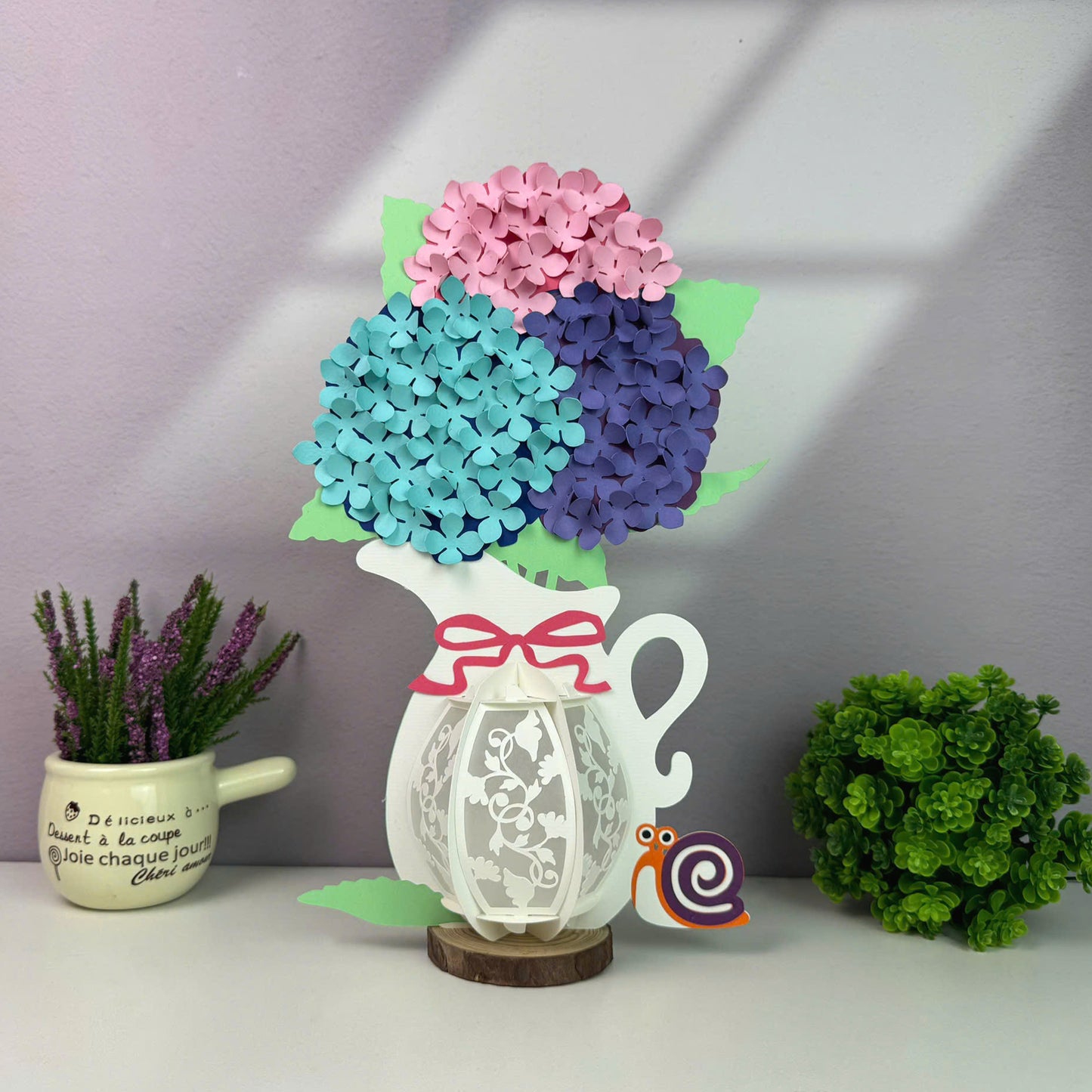 Hydrangea - 3D Flower Vase Paper Lantern File  - Cricut File  - VEKTOR KRAFT