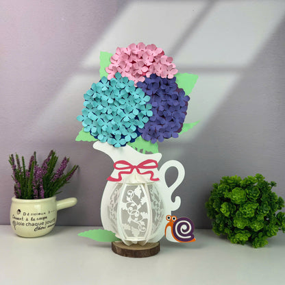 Hydrangea - 3D Flower Vase Paper Lantern File  - Cricut File  - VEKTOR KRAFT