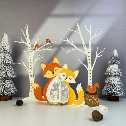 Fox - 3D Animal Paper Lantern File  - Cricut File  - VEKTOR KRAFT