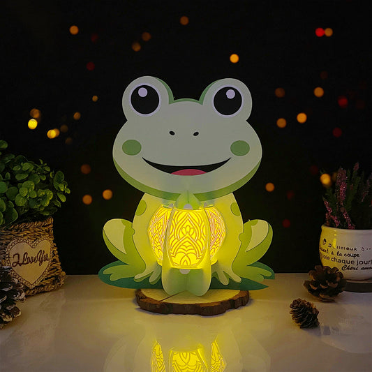 Frog - 3D Animal Paper Lantern File  - Cricut File  - VEKTOR KRAFT