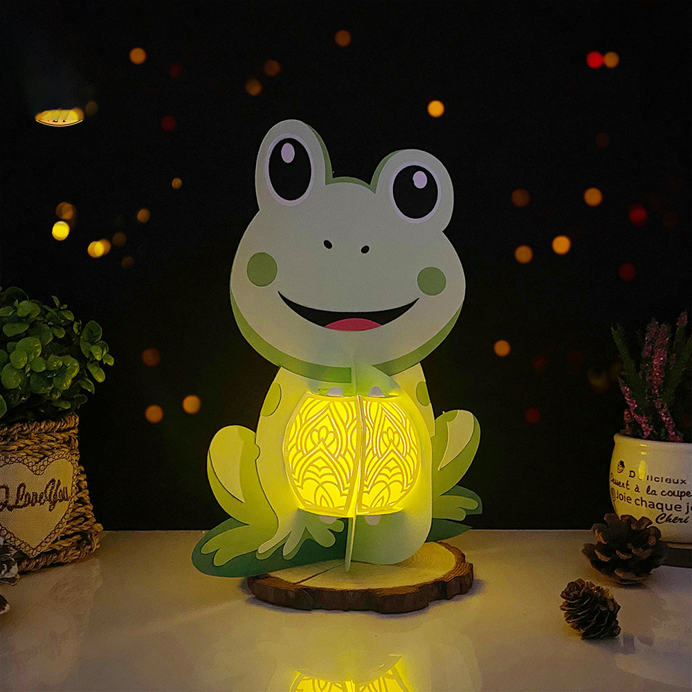 Frog - 3D Animal Paper Lantern File  - Cricut File  - VEKTOR KRAFT