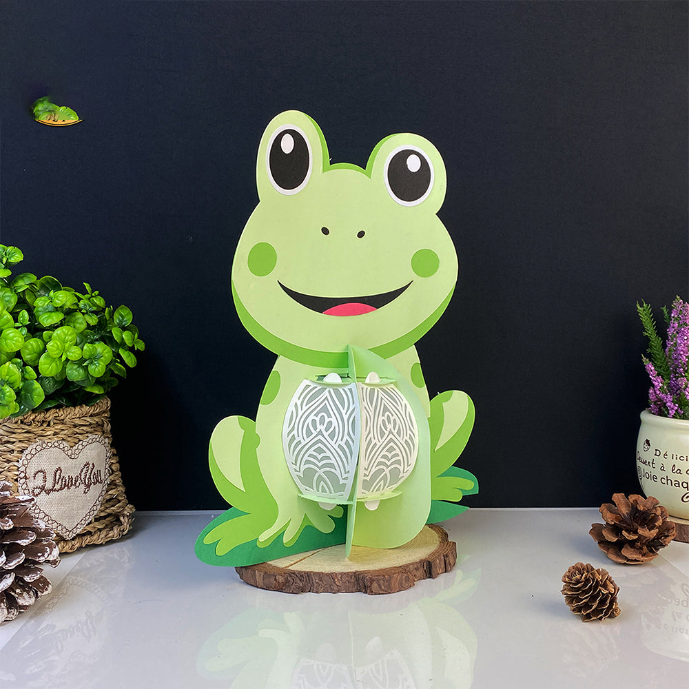 Frog - 3D Animal Paper Lantern File  - Cricut File  - VEKTOR KRAFT