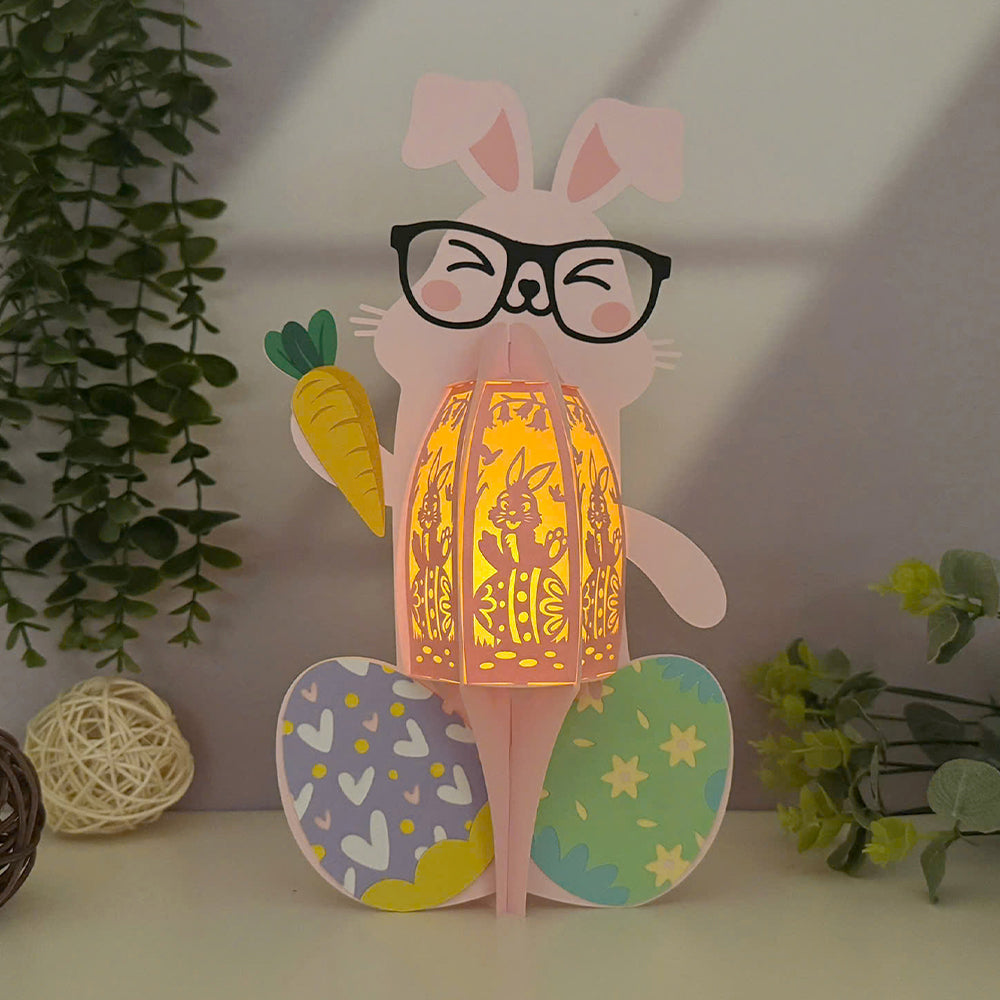 Funny Easter Bunny - 3D Easter Paper Lantern File  - Cricut File  - VEKTOR KRAFT