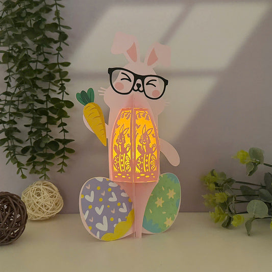 Funny Easter Bunny - 3D Easter Paper Lantern File  - Cricut File  - VEKTOR KRAFT