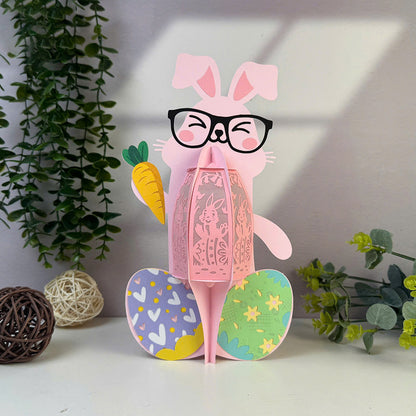 Funny Easter Bunny - 3D Easter Paper Lantern File  - Cricut File  - VEKTOR KRAFT