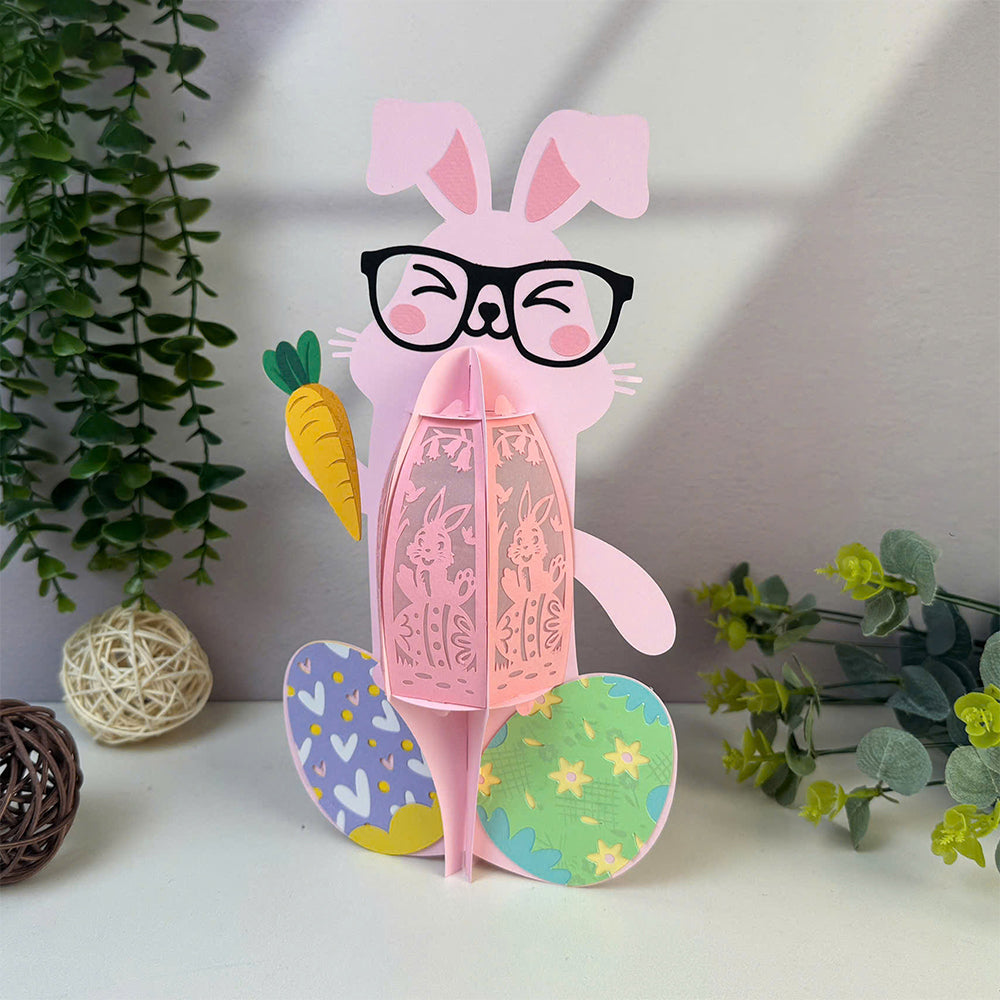 Funny Easter Bunny - 3D Easter Paper Lantern File  - Cricut File  - VEKTOR KRAFT