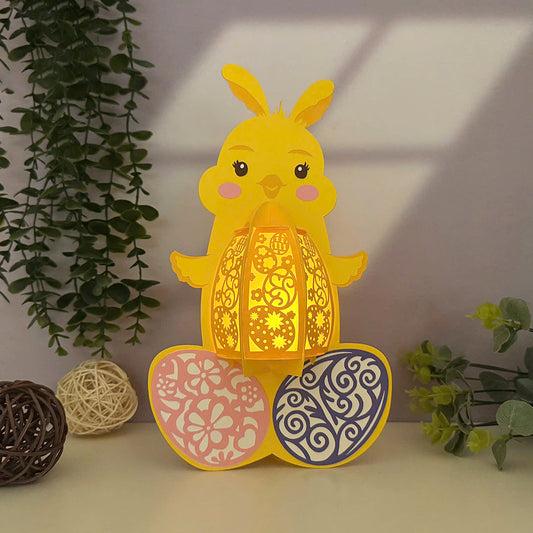 Funny Easter Chick - 3D Easter Paper Lantern File  - Cricut File  - VEKTOR KRAFT
