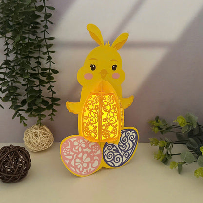 Funny Easter Chick - 3D Easter Paper Lantern File  - Cricut File  - VEKTOR KRAFT