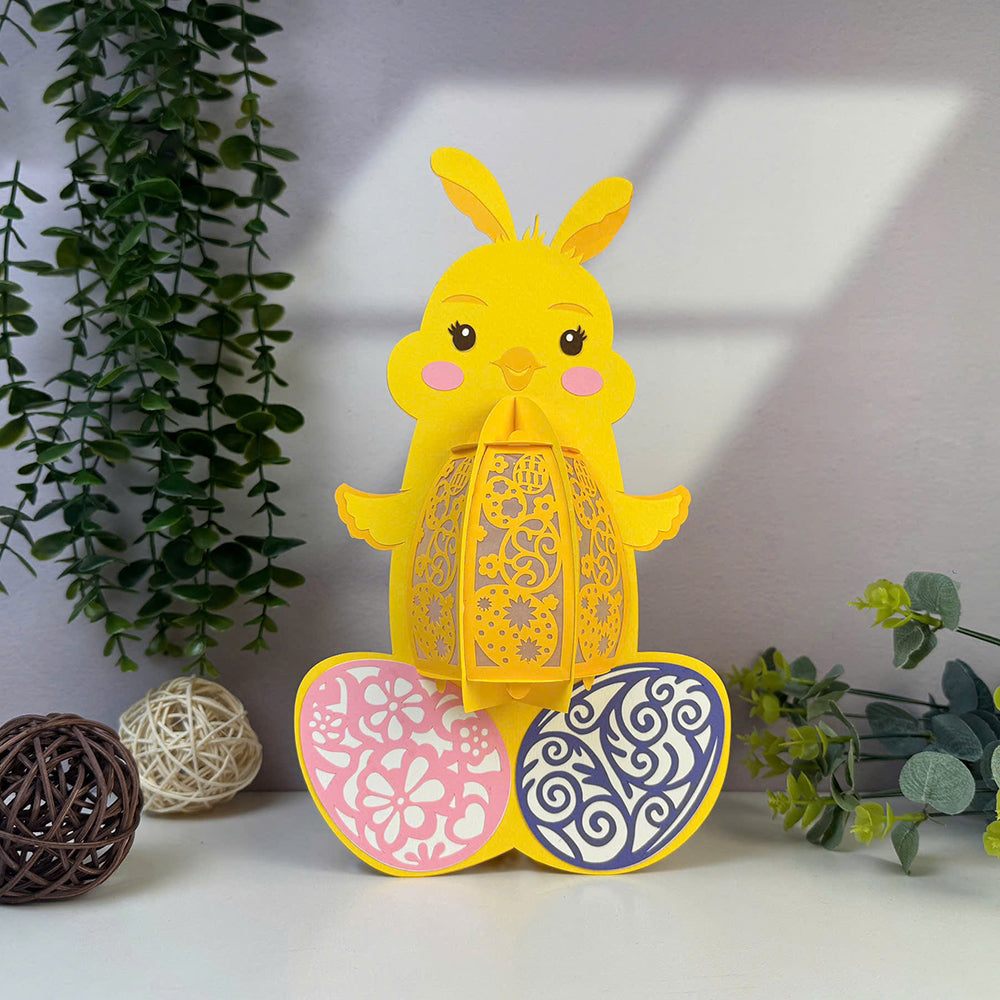 Funny Easter Chick - 3D Easter Paper Lantern File  - Cricut File  - VEKTOR KRAFT