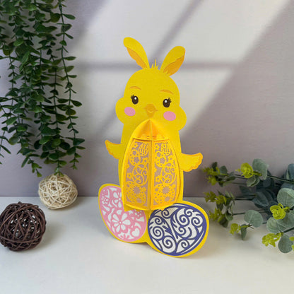 Funny Easter Chick - 3D Easter Paper Lantern File  - Cricut File  - VEKTOR KRAFT