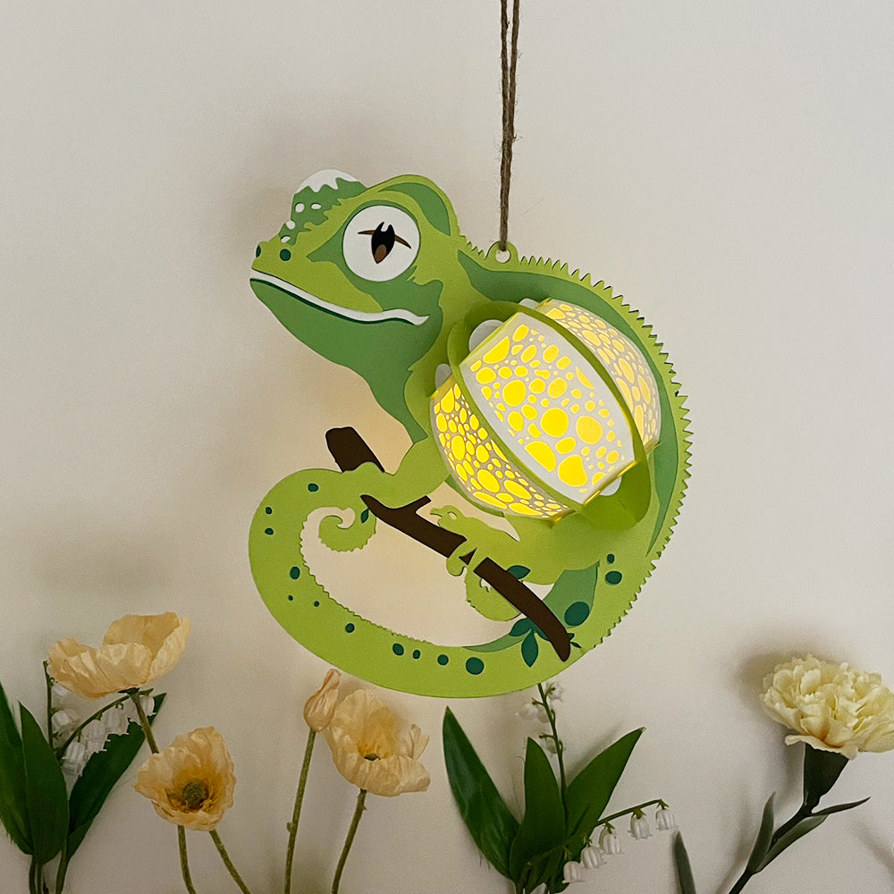 Gecko - 3D Animal Paper Lantern File  - Cricut File  - VEKTOR KRAFT