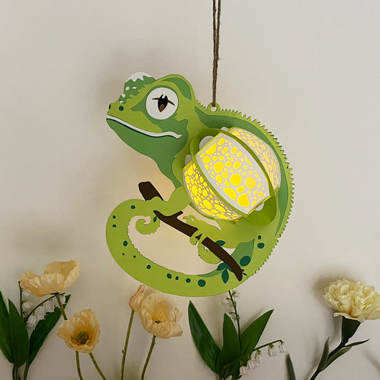 Gecko - 3D Animal Paper Lantern File  - Cricut File  - VEKTOR KRAFT