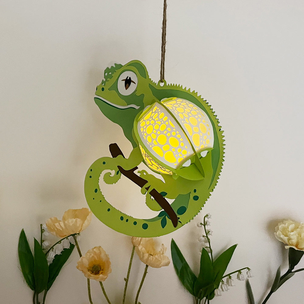 Gecko - 3D Animal Paper Lantern File  - Cricut File  - VEKTOR KRAFT