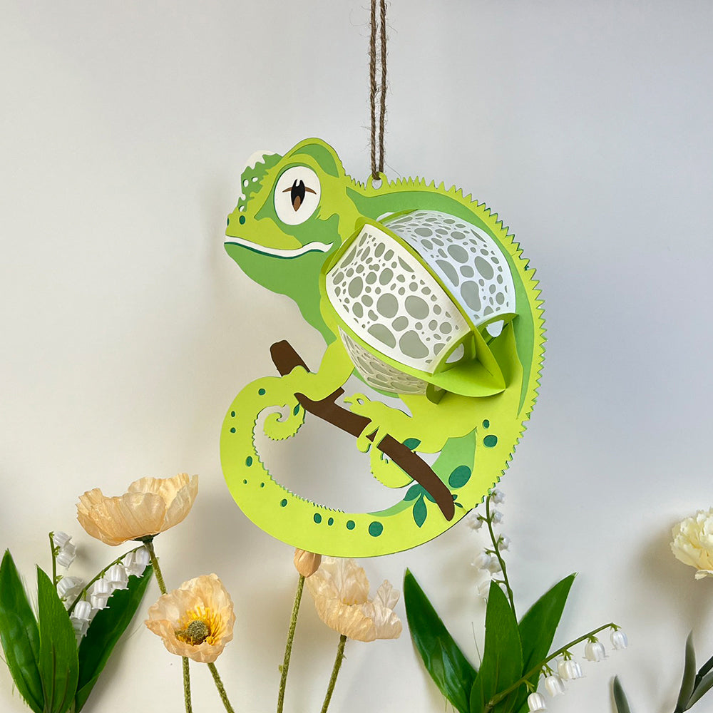 Gecko - 3D Animal Paper Lantern File  - Cricut File  - VEKTOR KRAFT