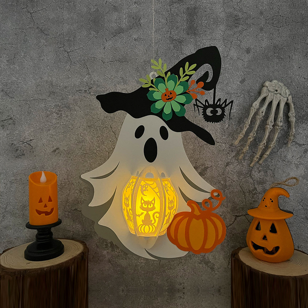 Ghost - 3D Halloween Paper Lantern File - Cricut File  - VEKTOR KRAFT