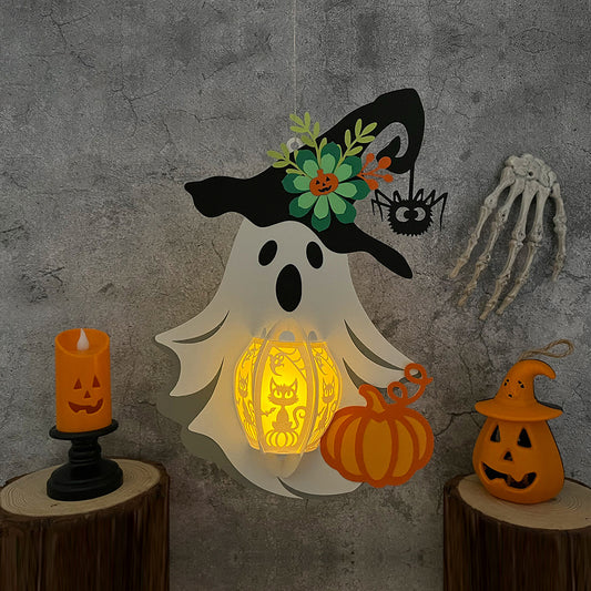 Ghost - 3D Halloween Paper Lantern File - Cricut File  - VEKTOR KRAFT