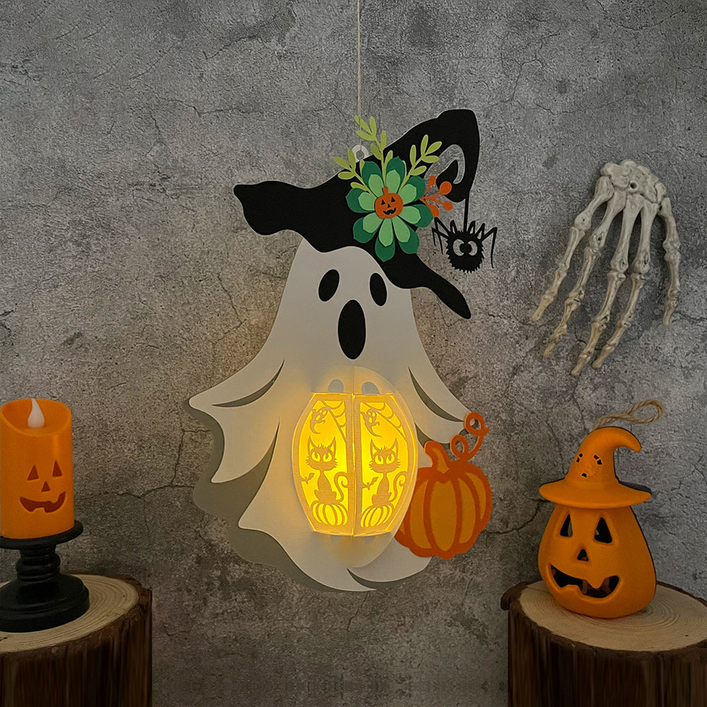 Ghost - 3D Halloween Paper Lantern File - Cricut File  - VEKTOR KRAFT