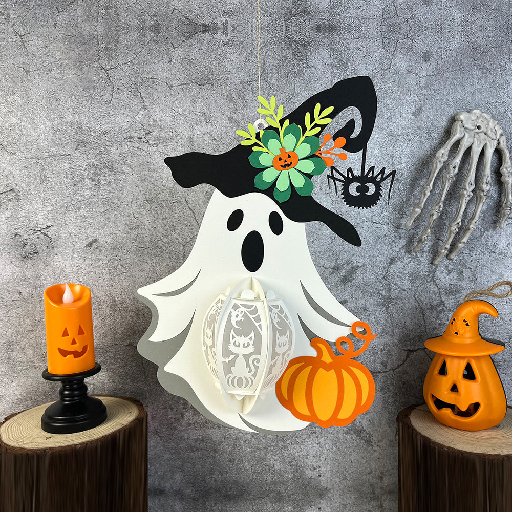 Ghost - 3D Halloween Paper Lantern File - Cricut File  - VEKTOR KRAFT