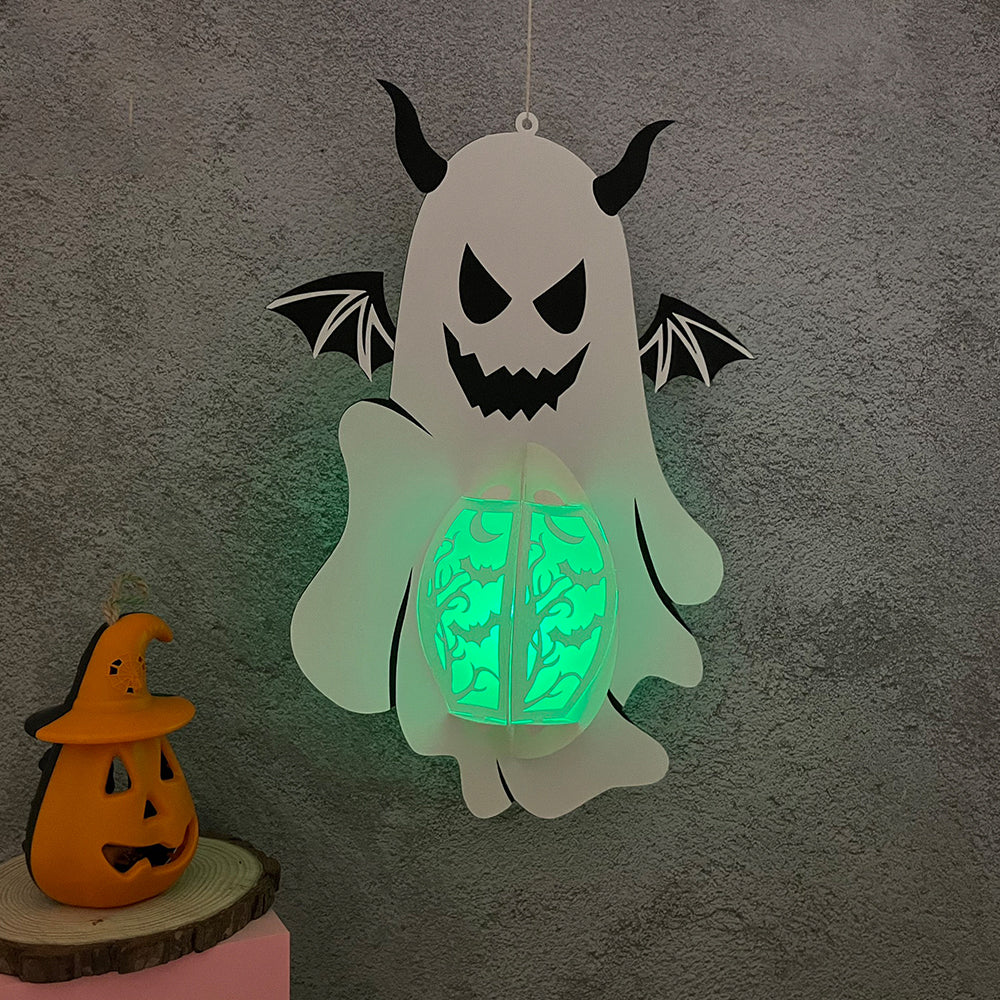 Ghost 3 - 3D Halloween Paper Lantern File - Cricut File  - VEKTOR KRAFT