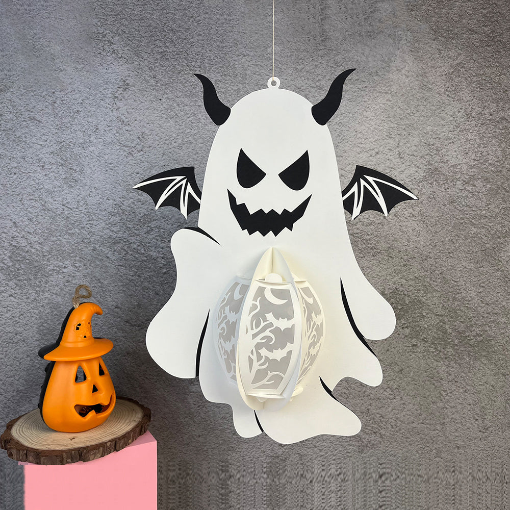 Ghost 3 - 3D Halloween Paper Lantern File - Cricut File  - VEKTOR KRAFT
