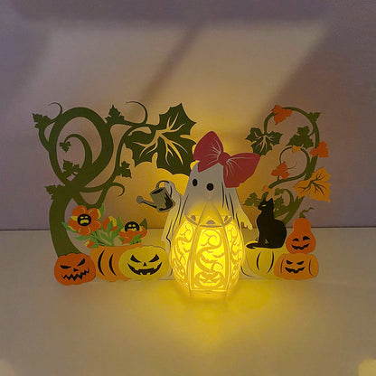 Ghost Plant - 3D Halloween Paper Lantern File - Cricut File  - VEKTOR KRAFT
