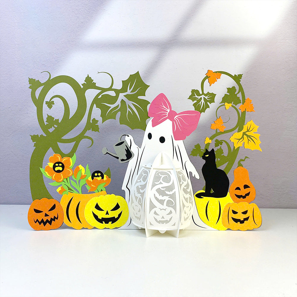 Ghost Plant - 3D Halloween Paper Lantern File - Cricut File  - VEKTOR KRAFT