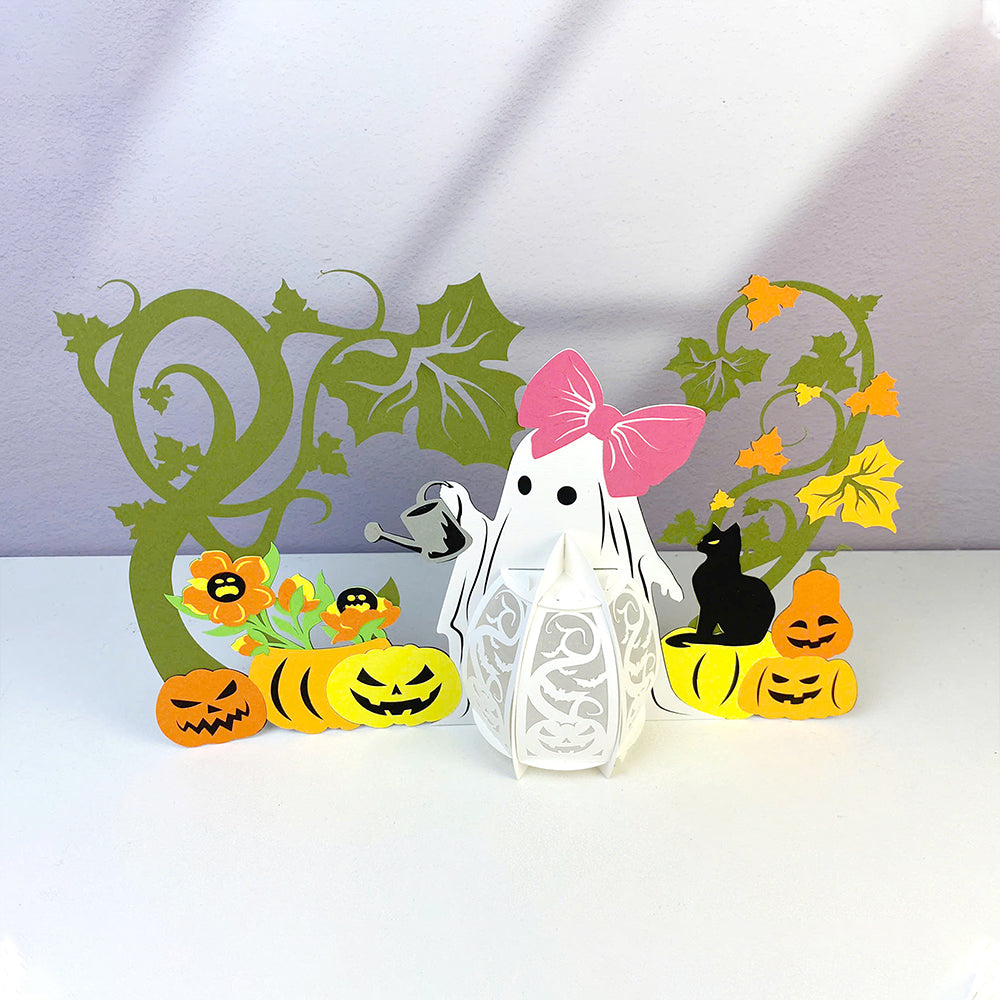 Ghost Plant - 3D Halloween Paper Lantern File - Cricut File  - VEKTOR KRAFT