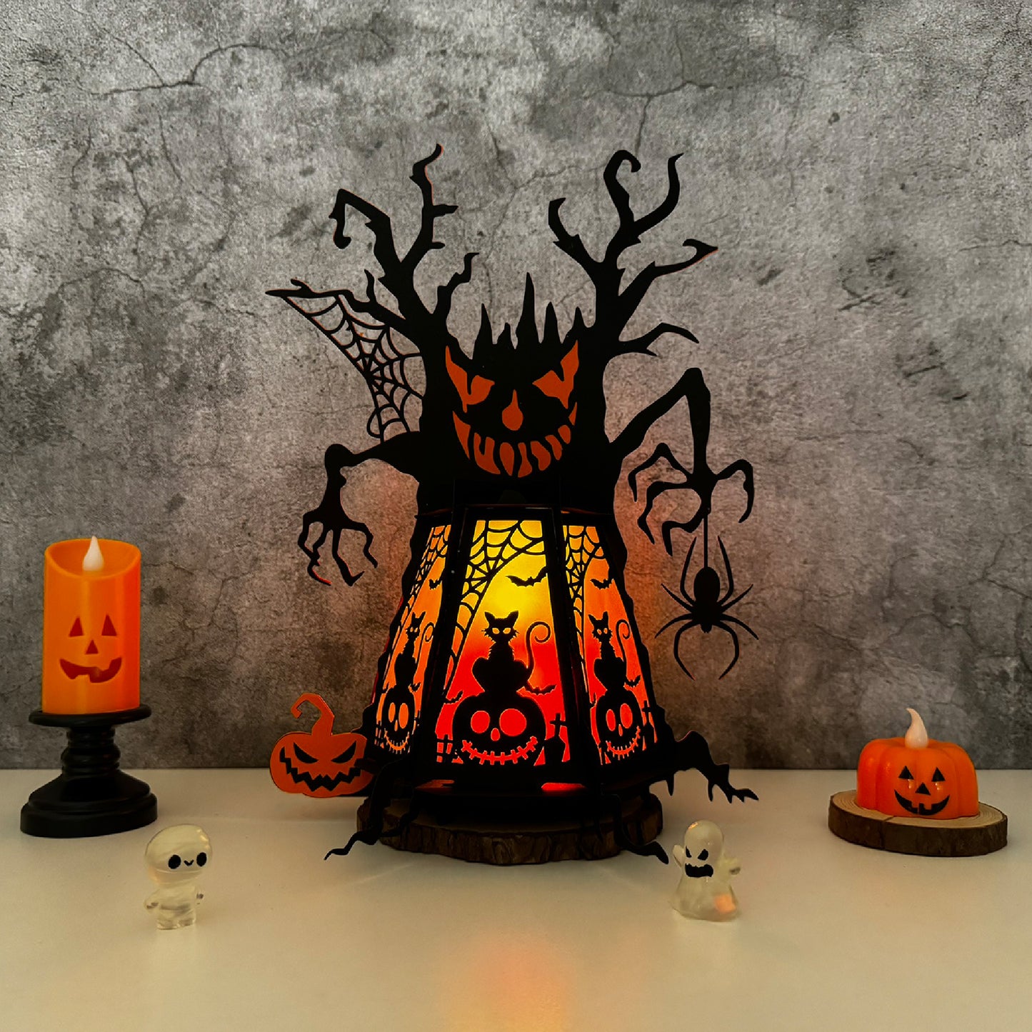 Ghost Tree - 3D Halloween Paper Lantern File - Cricut File  - VEKTOR KRAFT